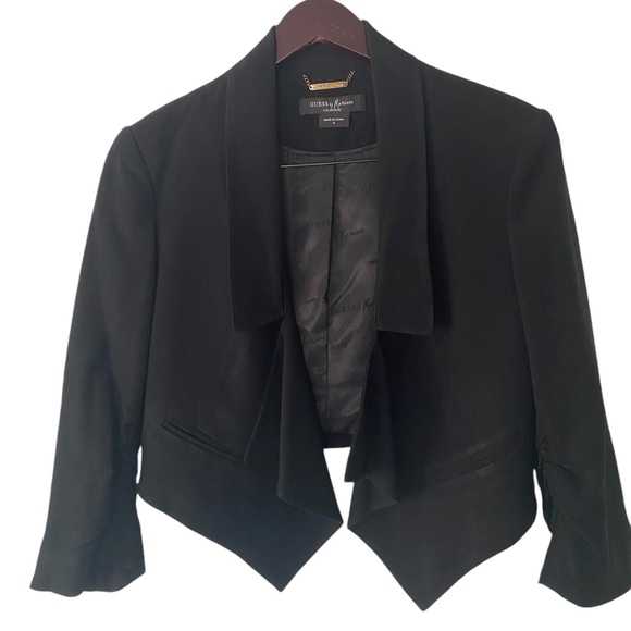 Marciano Black Cropped Blazer - Size S (6) - Picture 1 of 7